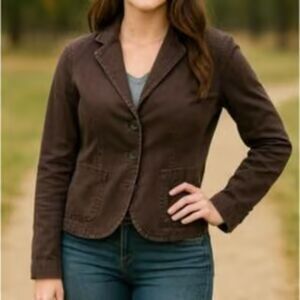 J.Crew | Broken-In Chino Classic Twill Blazer Jacket Chocolate Brown Academia PS